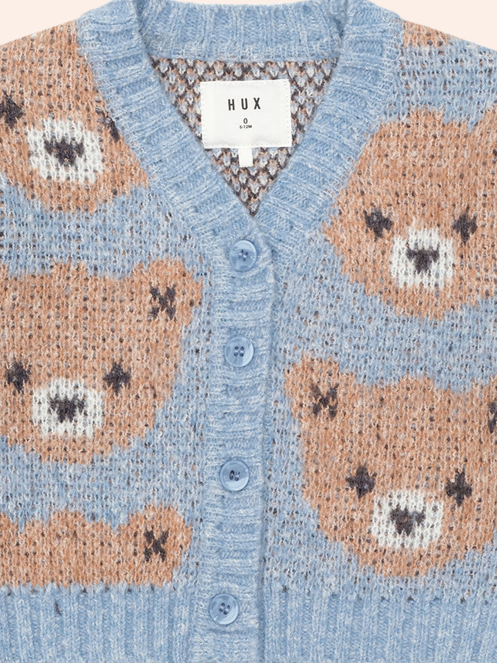 Huxbaby Dusk Blue Huxbear Knit Cardi