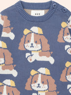 Huxbaby Happy Puppy Knit Jumper