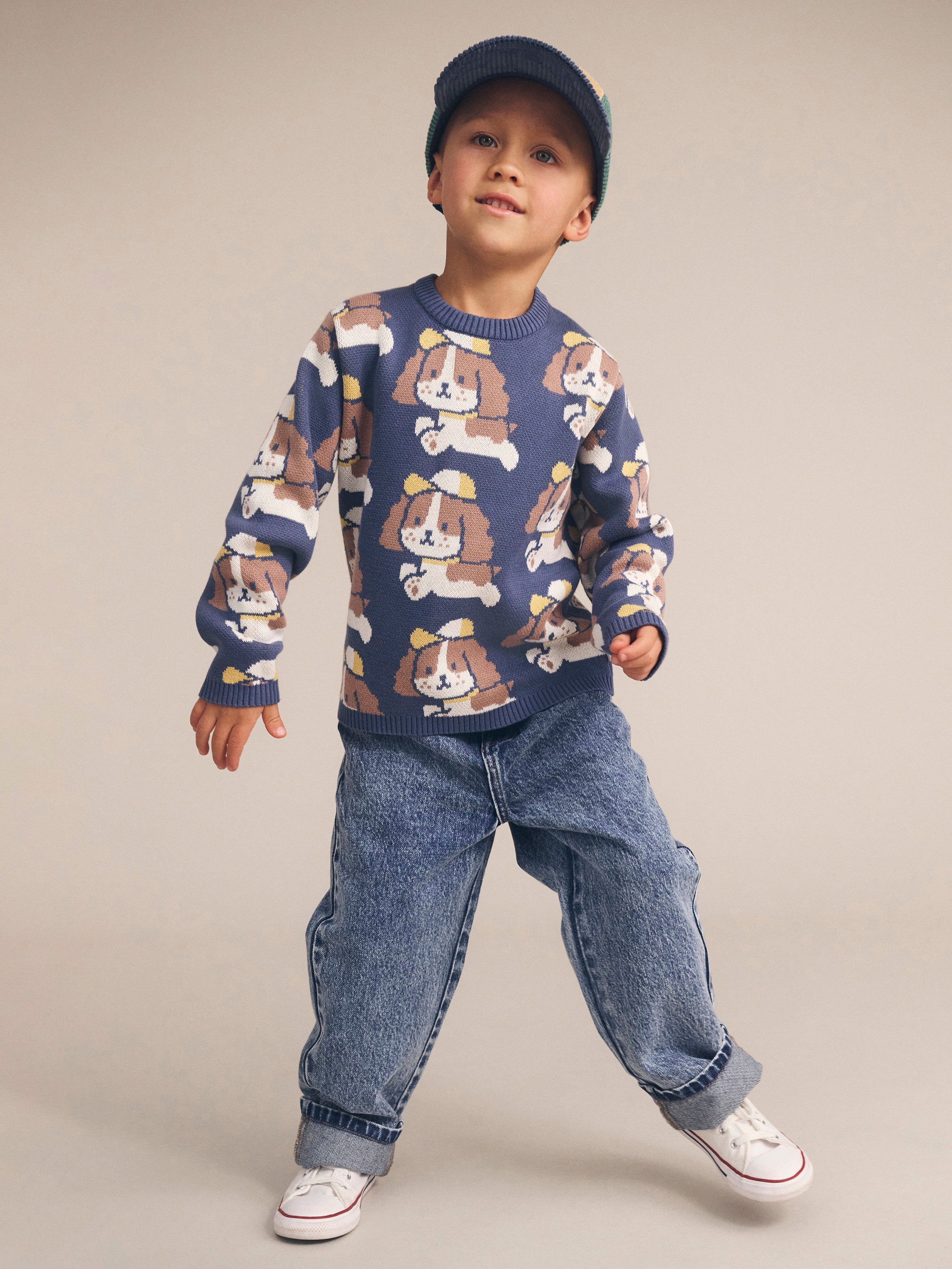 Huxbaby Happy Puppy Knit Jumper