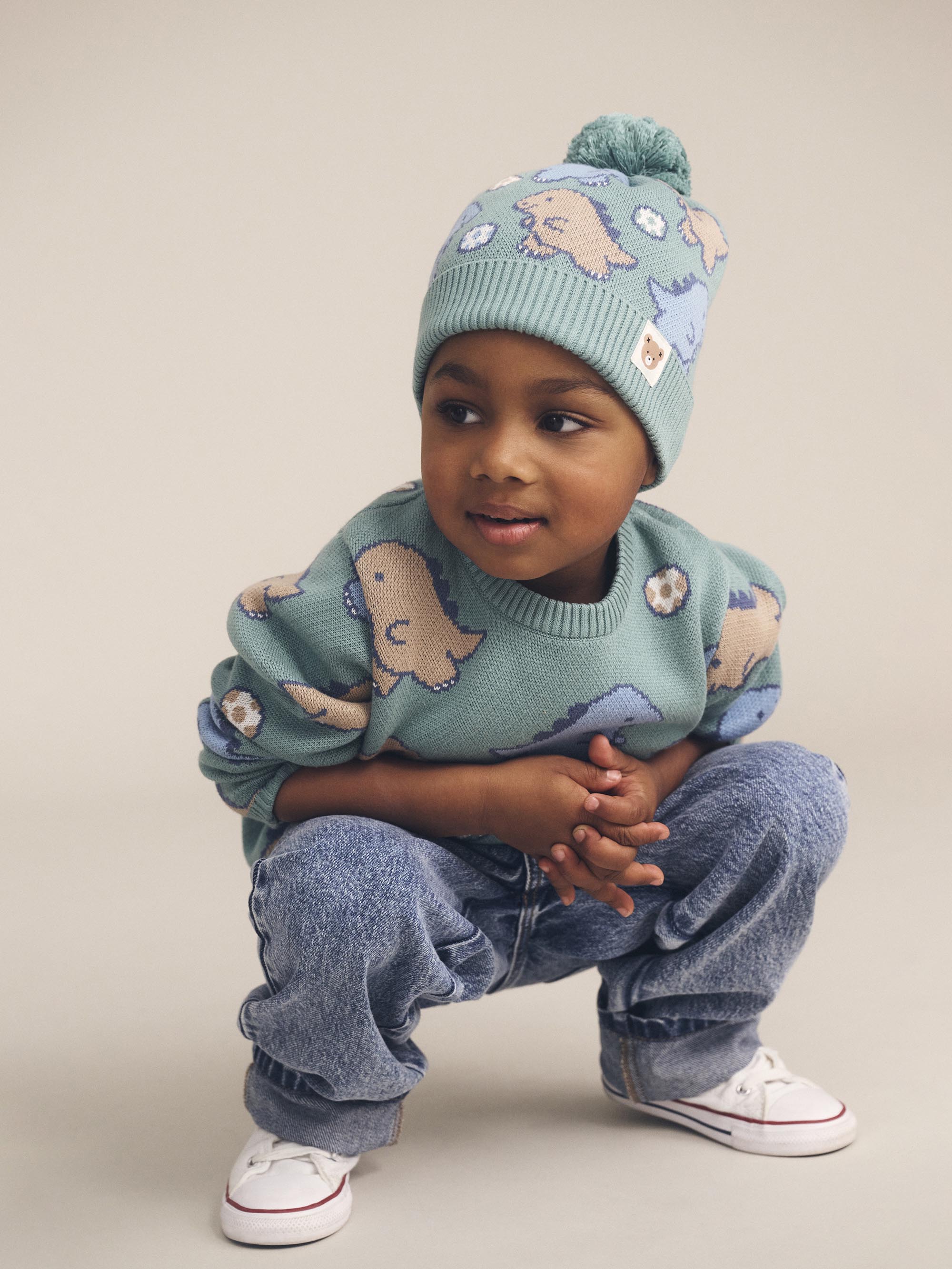 Huxbaby Dino Play Knit Jumper