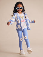 Huxbaby Daisy Scalloped Knit Cardi