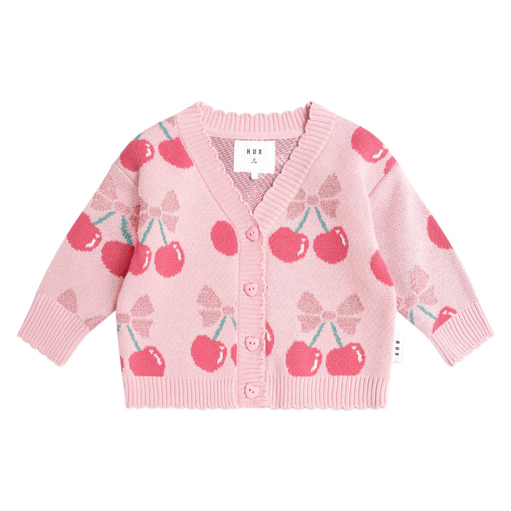 Huxbaby Cherry Pie Scalloped Knit Cardi
