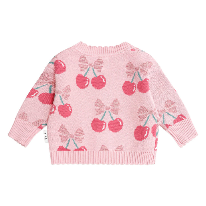 Huxbaby Cherry Pie Scalloped Knit Cardi