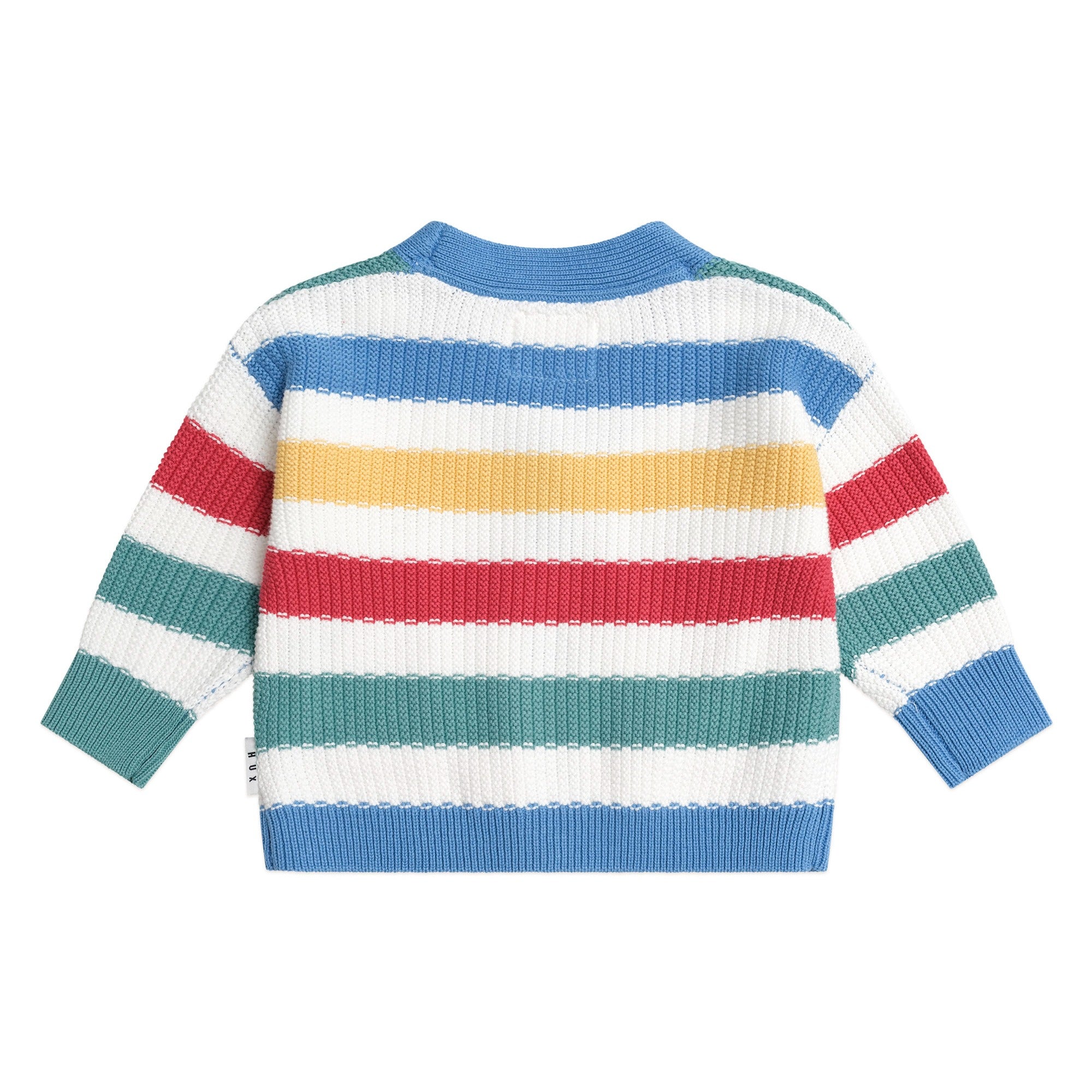 Huxbaby Peekaboo Hux Stripe Knit Cardi