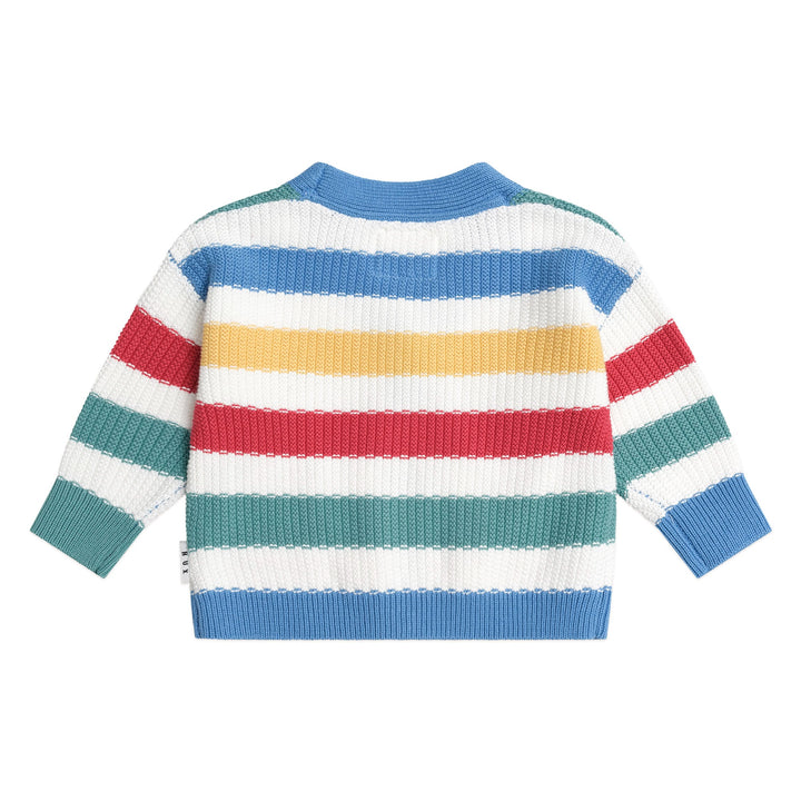 Huxbaby Peekaboo Hux Stripe Knit Cardi