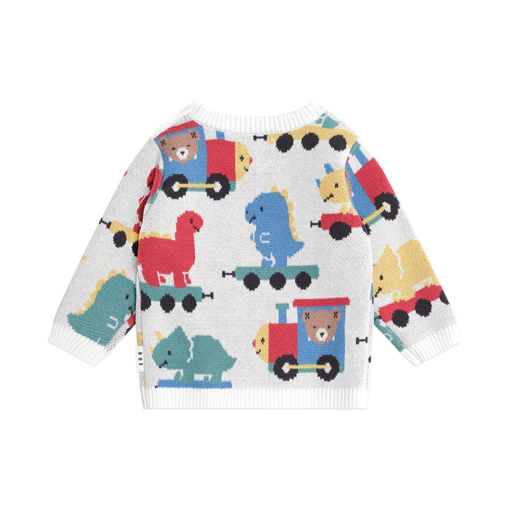 Huxbaby Dino Train Knit Pullover