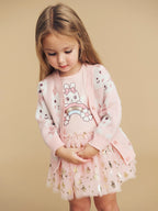 Bunny Love Boxy Cardi - Dusty Pink