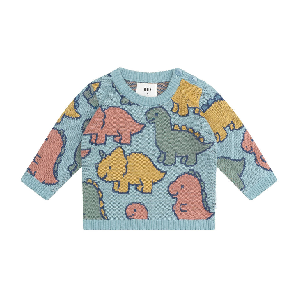 Dino Play Knit Jumper - Marine Blue