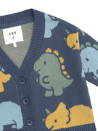 Dino Play Boxy Cardi - Navy