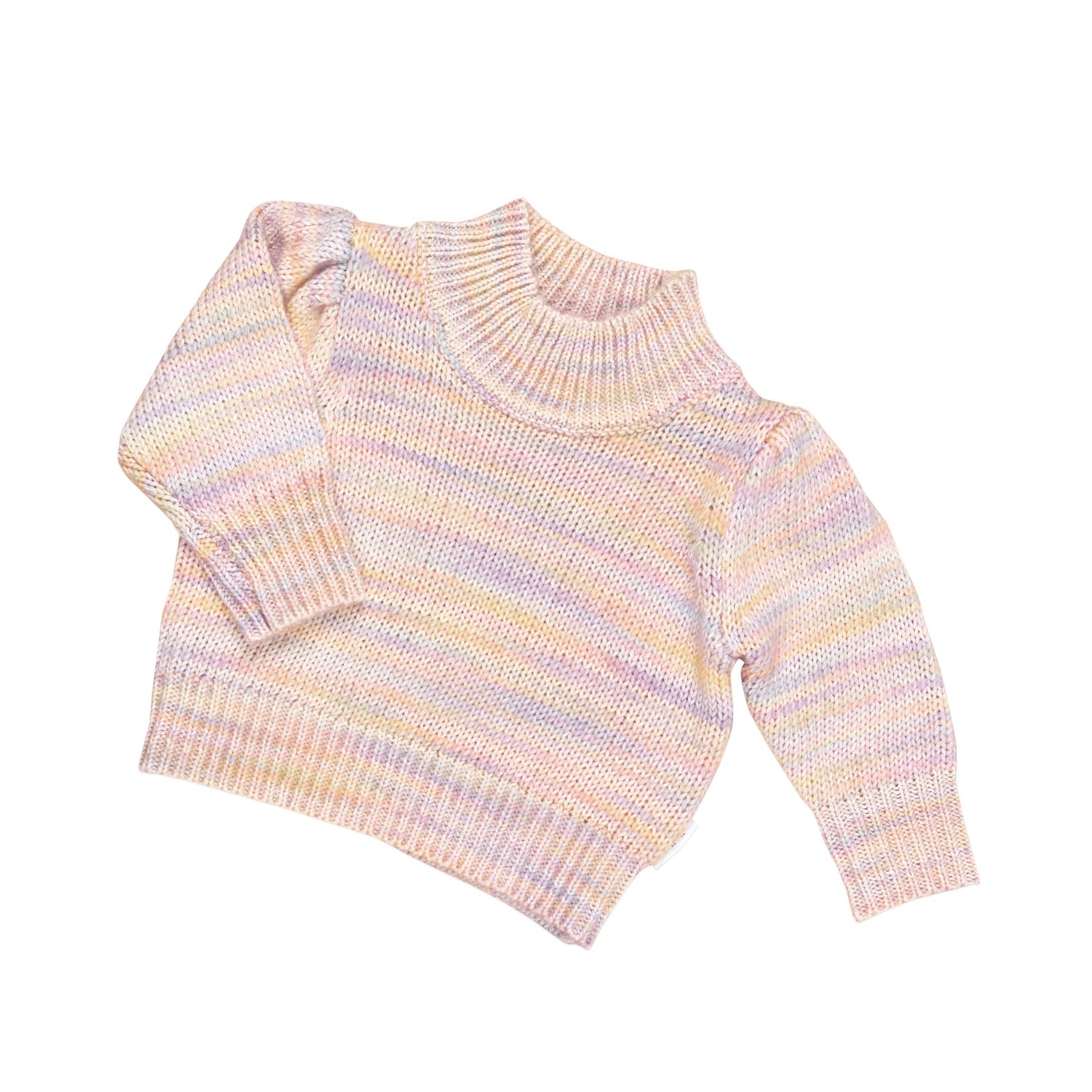 Knit Puff Jumper - Rainbow