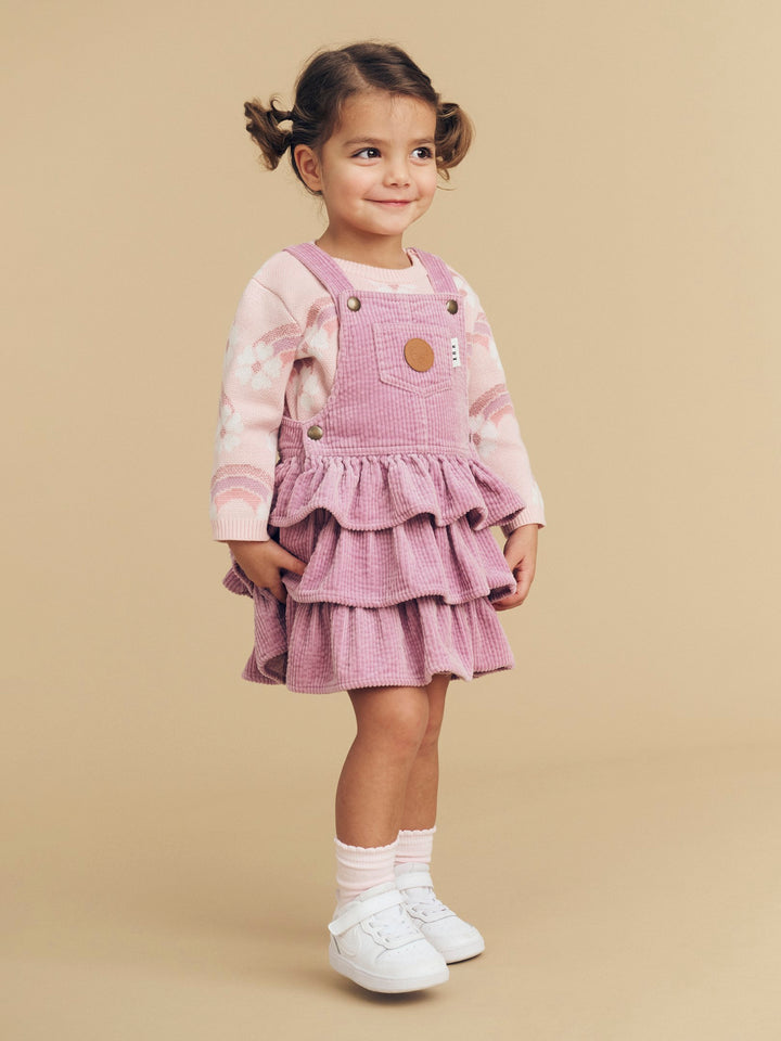 Huxbaby Flowerbow Knit Jumper - Pink Pearl