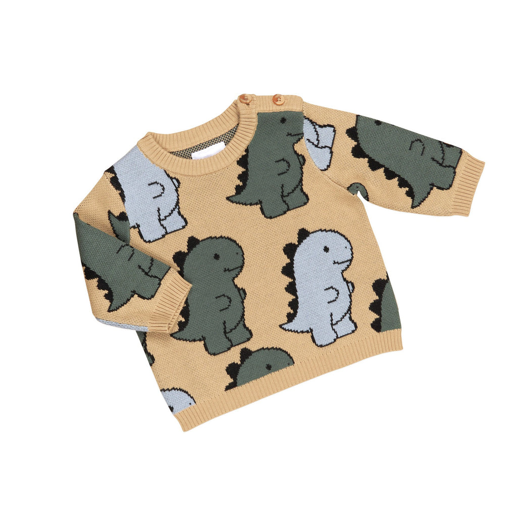 T-Rex Knit Jumper - Pebble