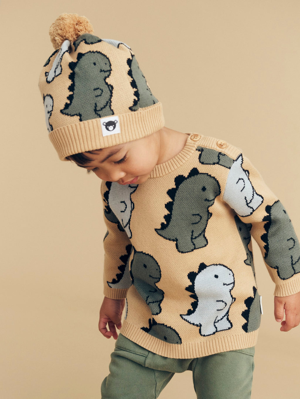 T-Rex Knit Jumper - Pebble
