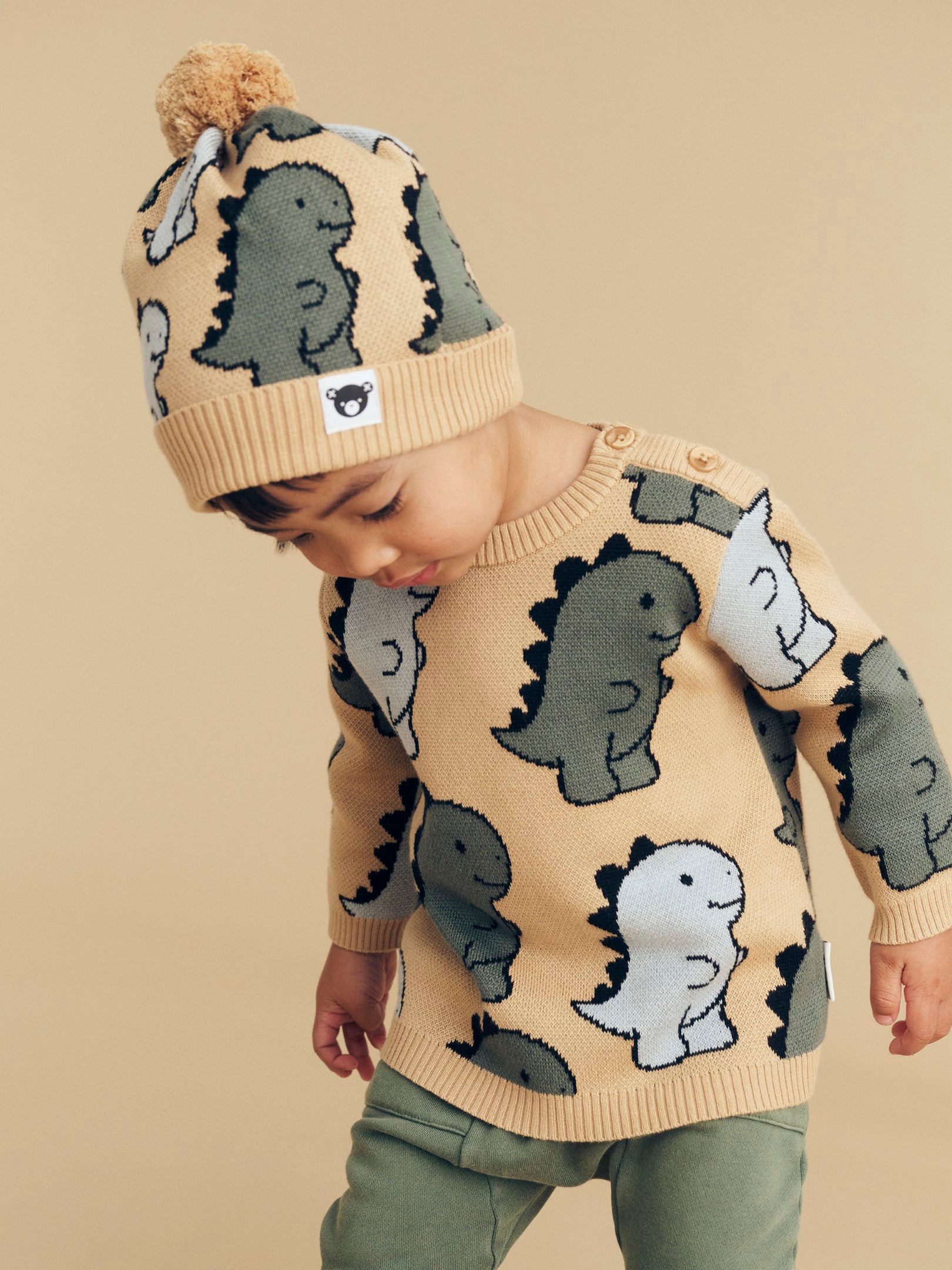 T-Rex Knit Jumper - Pebble