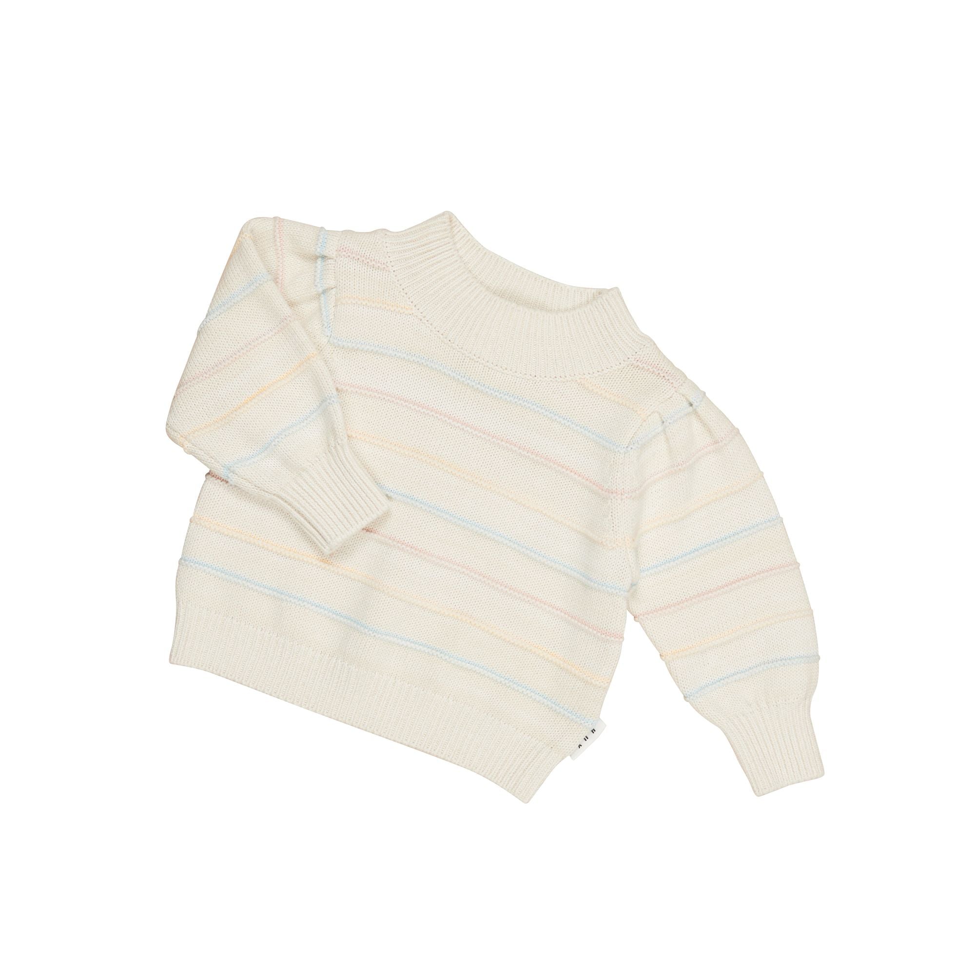 Huxbaby Pastel Stripe Knit Puff Jumper