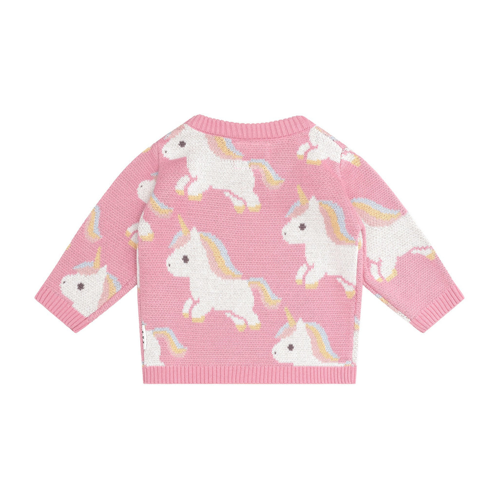 Huxbaby Unicorn Knit Jumper - Bubblegum