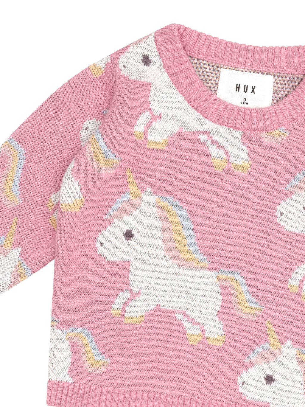 Huxbaby Unicorn Knit Jumper - Bubblegum