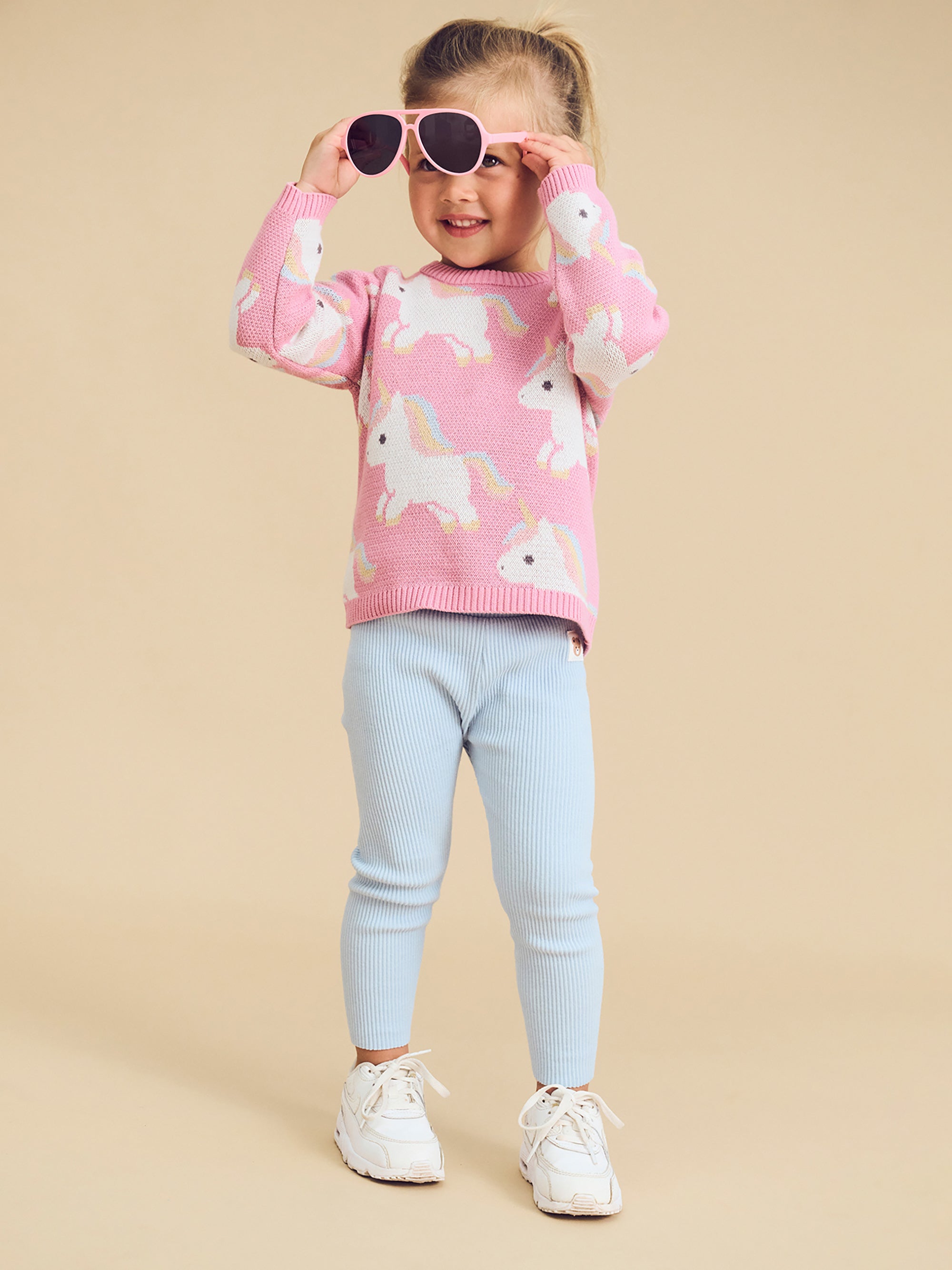 Huxbaby Unicorn Knit Jumper - Bubblegum