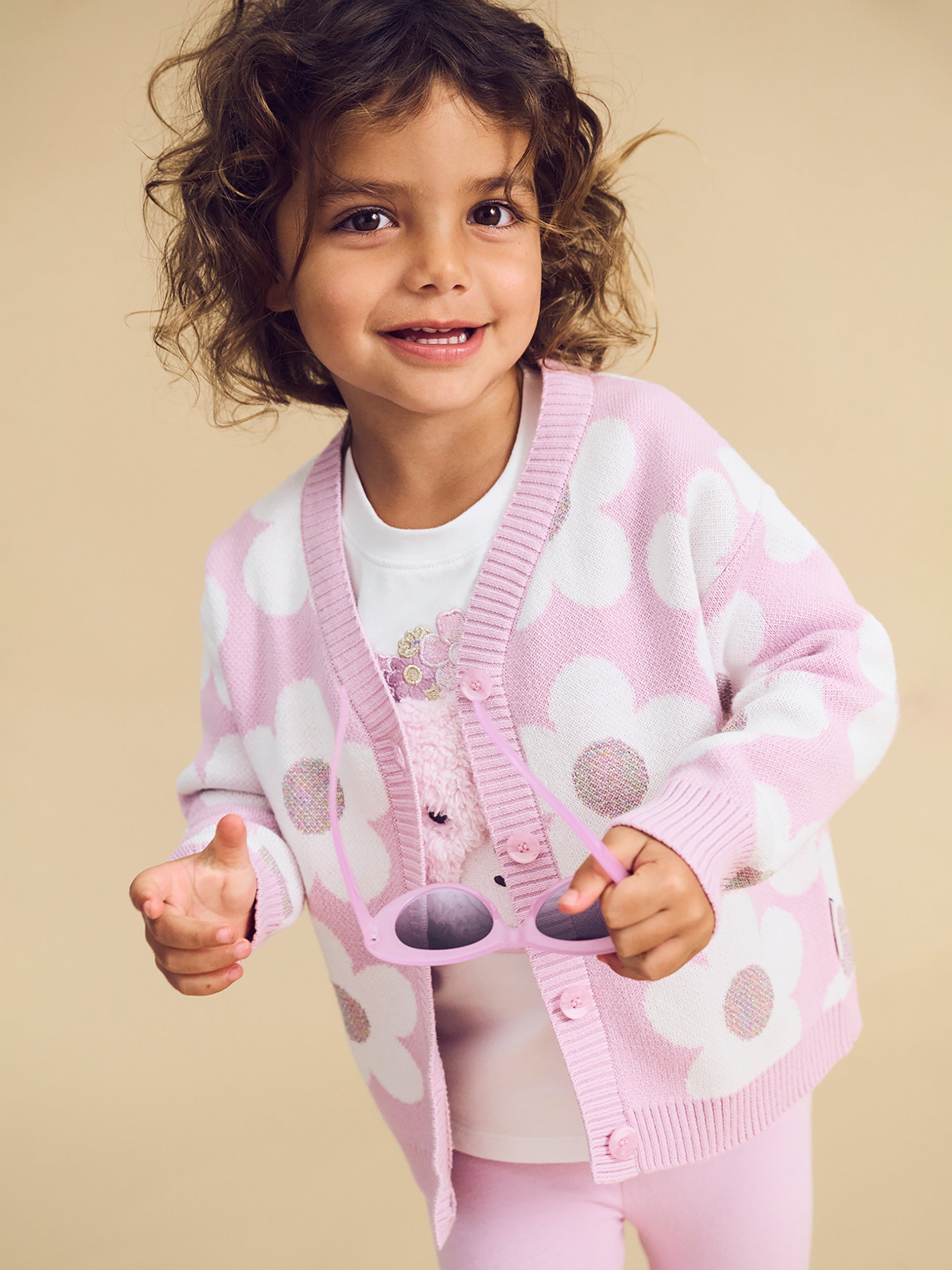 Daisy Boxy Cardi - Lilac Mist