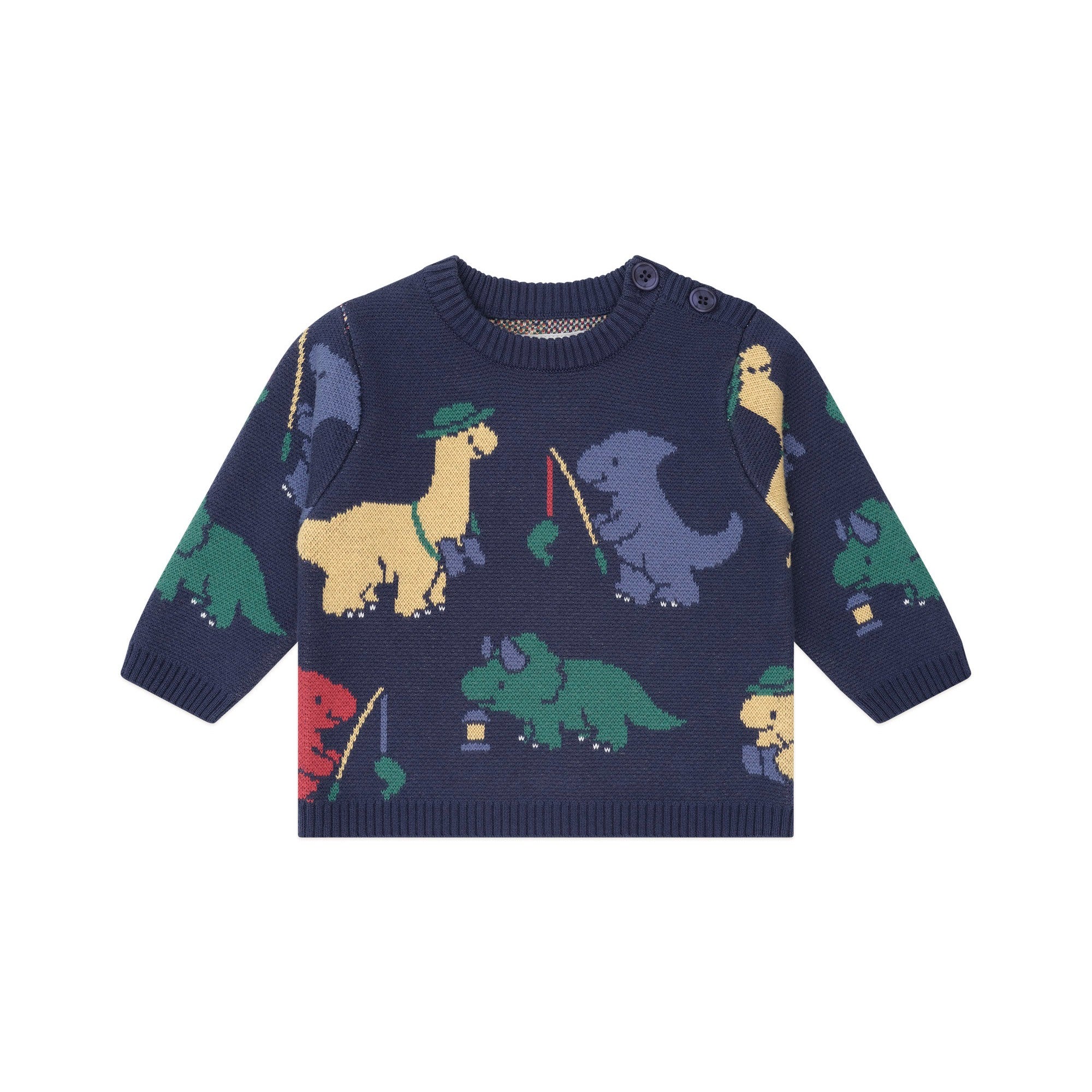 Camping Dino Knit Pullover