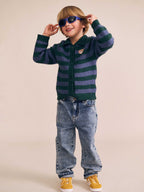 Classic Stripe Collar Knit Cardi