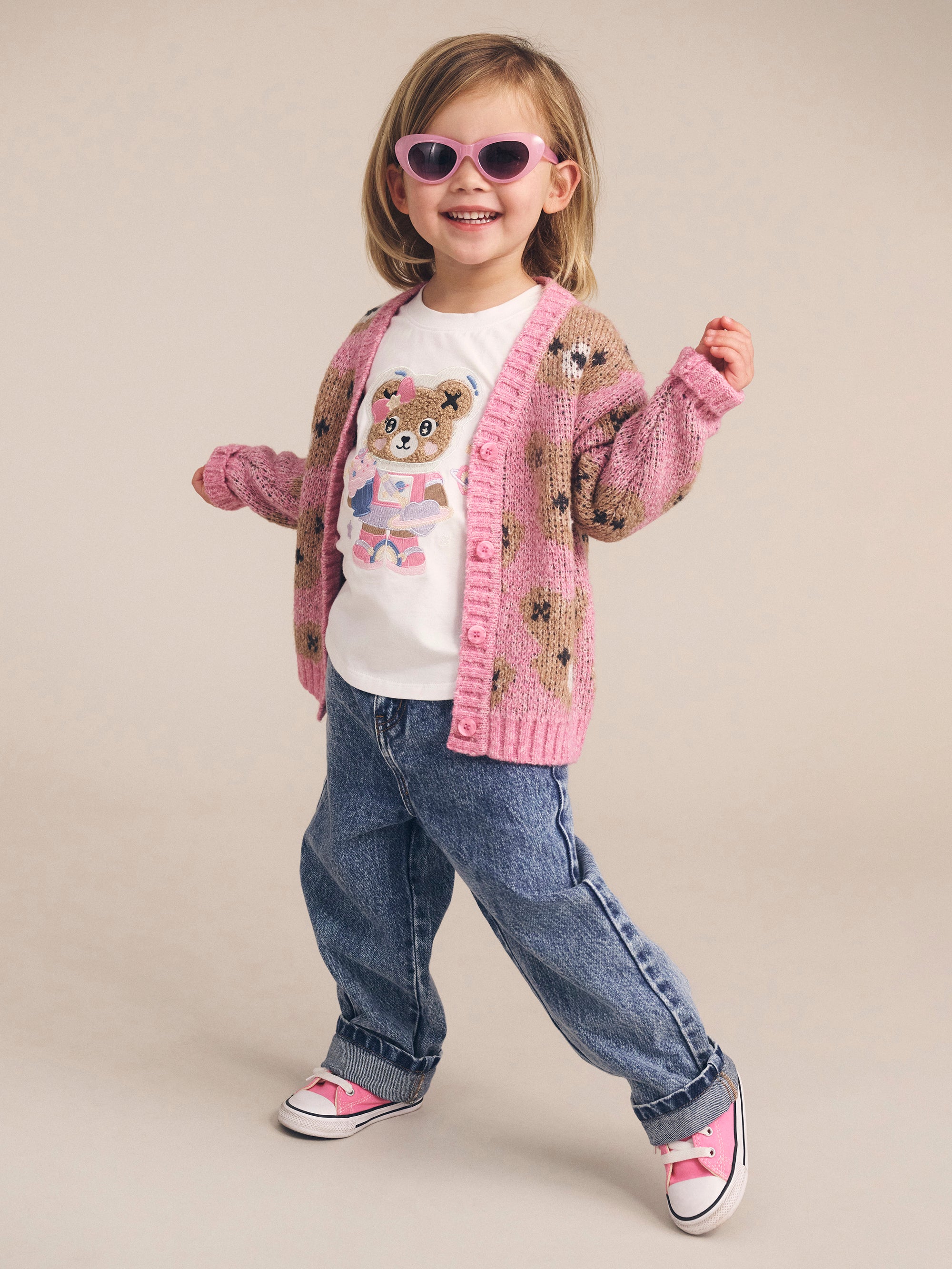 Huxbaby Peony Huxbear Knit Cardi