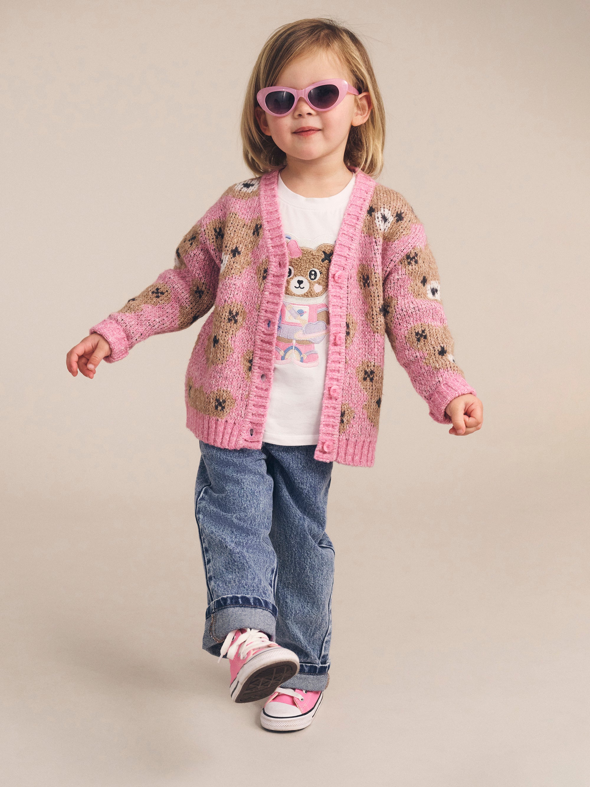 Huxbaby Peony Huxbear Knit Cardi