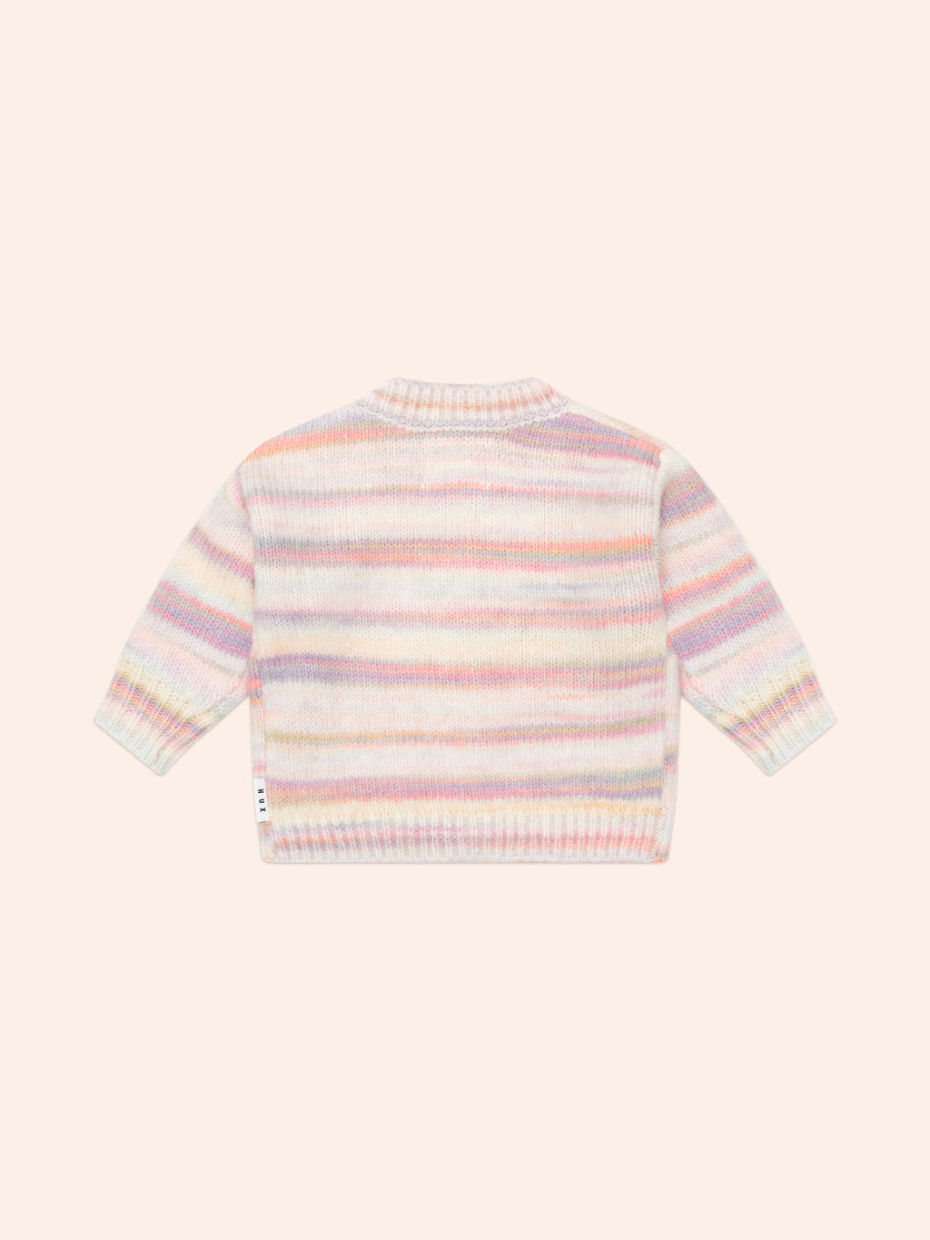 Huxbaby Rainbow Stripe Knit Boxy Cardi