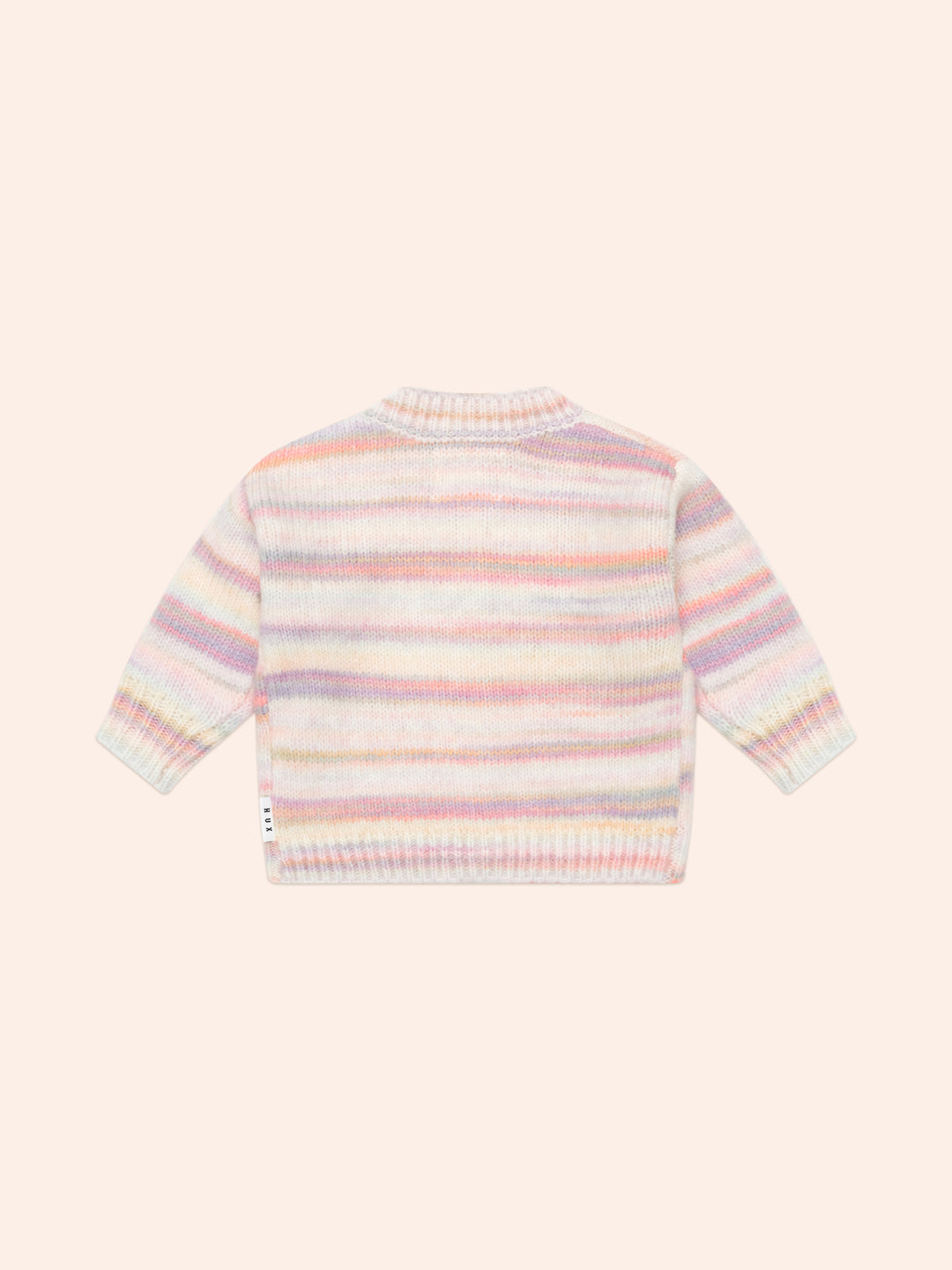 Huxbaby Rainbow Stripe Knit Boxy Cardi