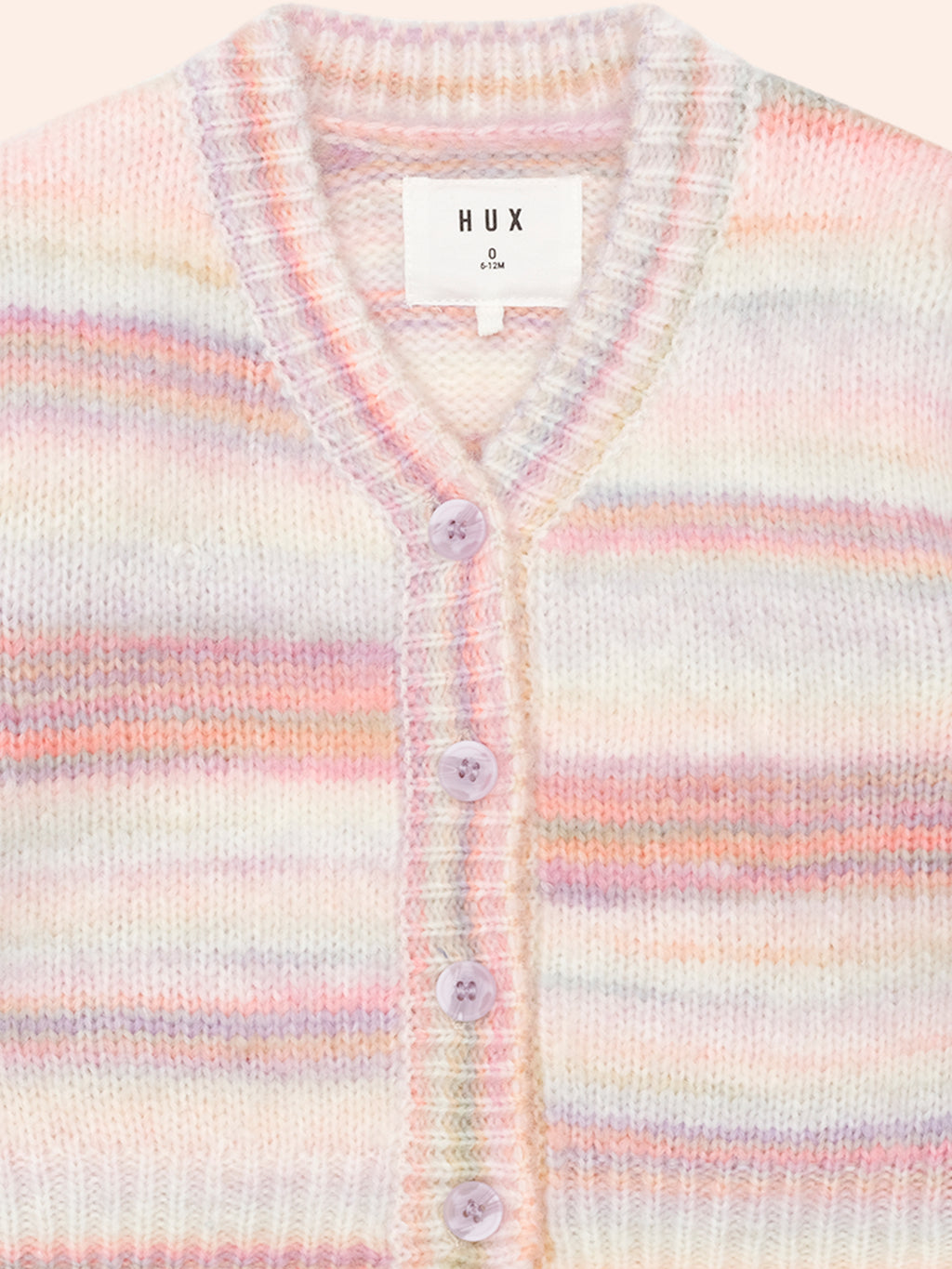 Huxbaby Rainbow Stripe Knit Boxy Cardi