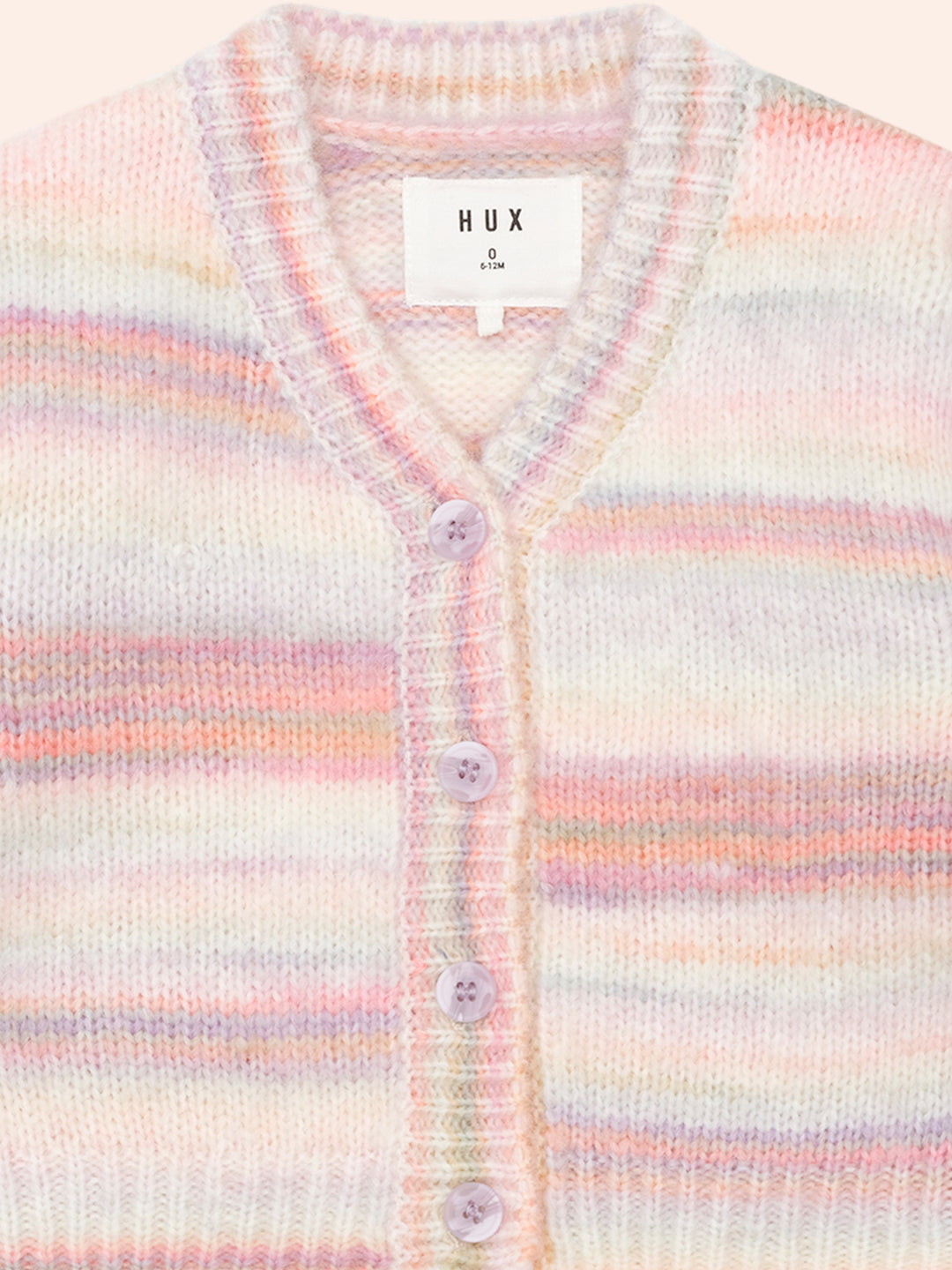 Huxbaby Rainbow Stripe Knit Boxy Cardi