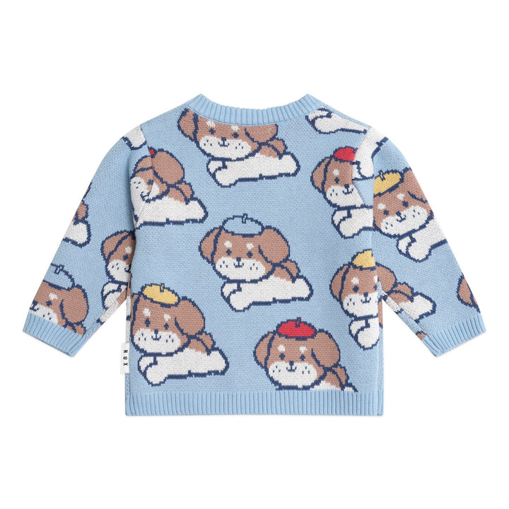 Huxbaby Parisian Painter Pup Knit Pullover