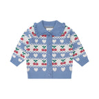 Cherry Heart Frill Collar Knit Cardi
