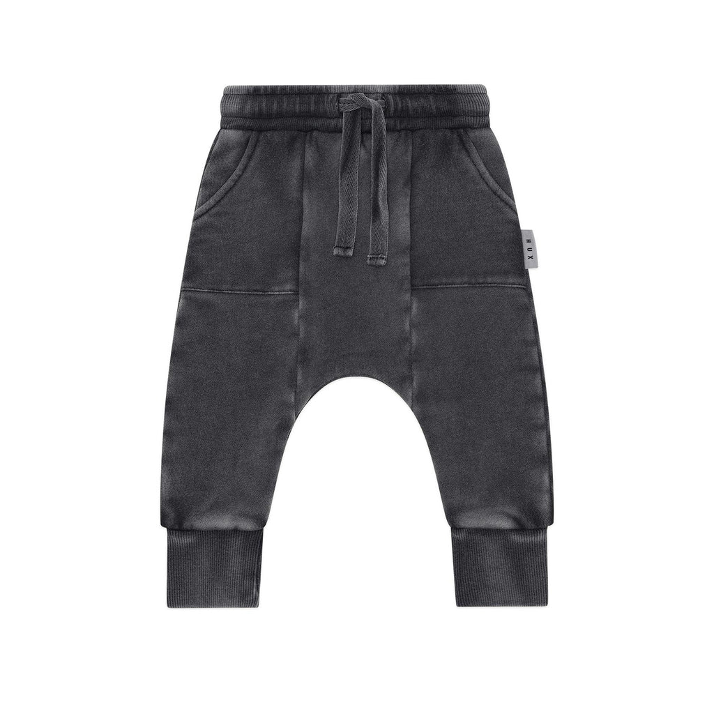 Huxbaby Washed Black Drop Crotch Pant