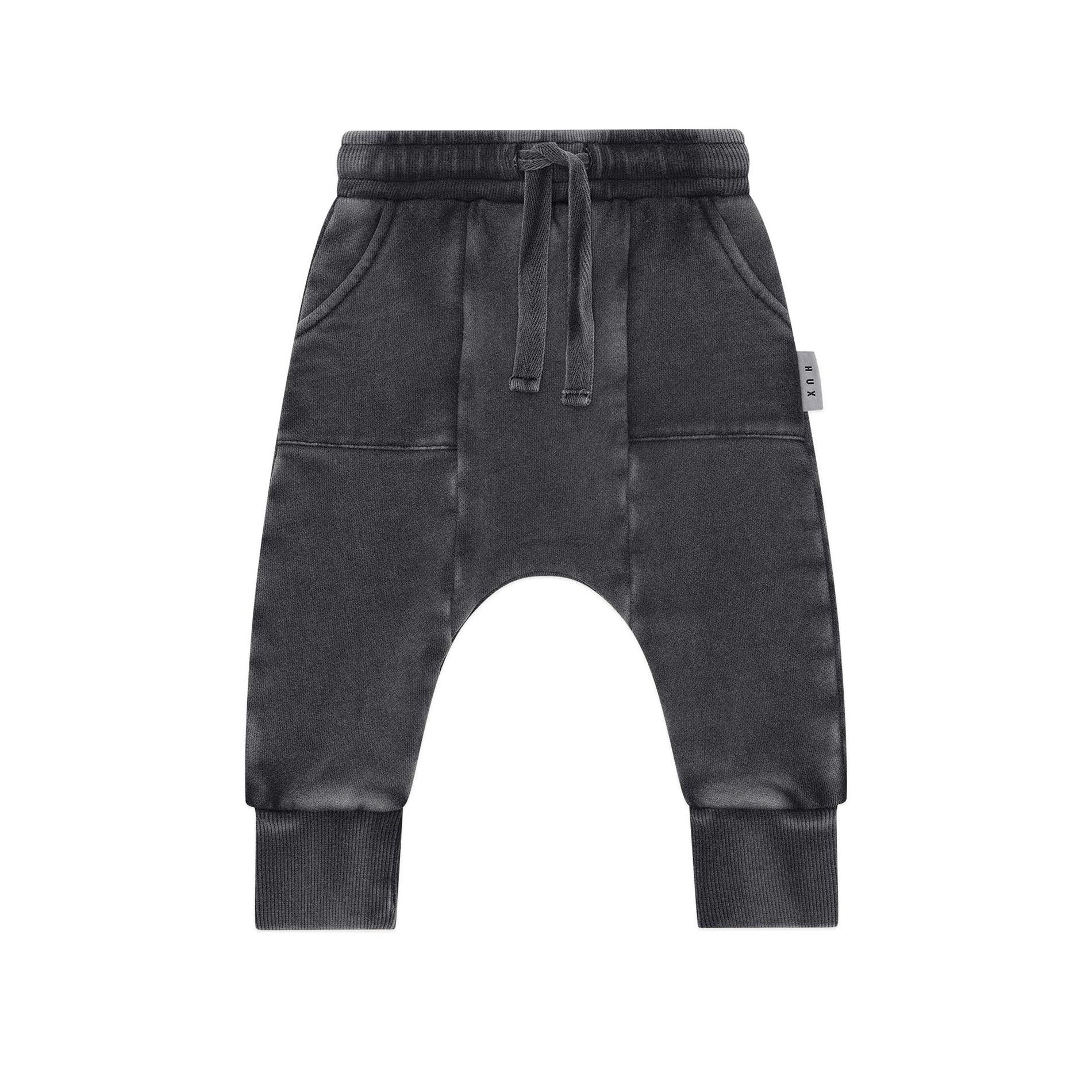 Huxbaby Washed Black Drop Crotch Pant