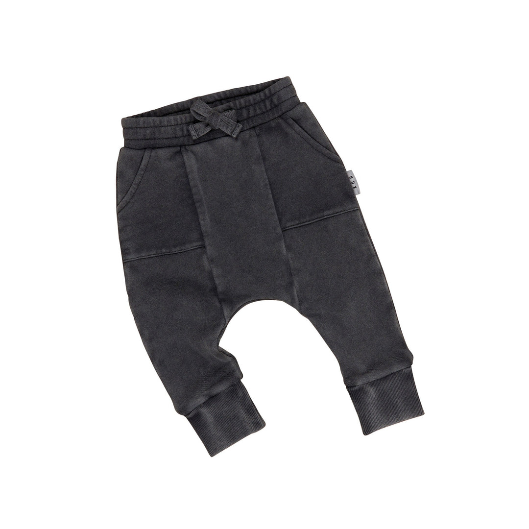 Huxbaby Drop Crotch Pant - Washed Black