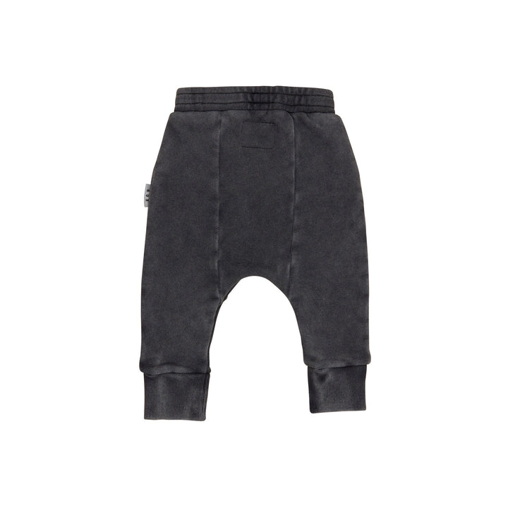 Huxbaby Drop Crotch Pant - Washed Black