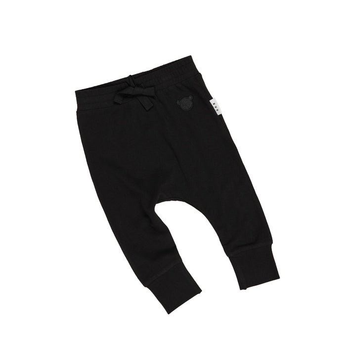 Huxbaby Black Jersey Drop Crotch Pant