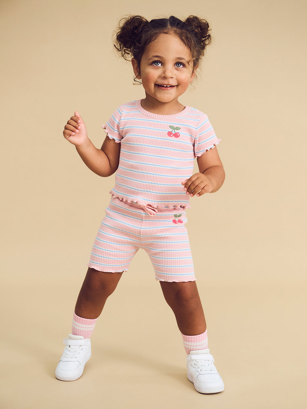Rib Short - Candy Stripe