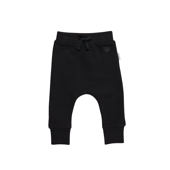 Huxbaby Fleece Drop Crotch Pant - Black