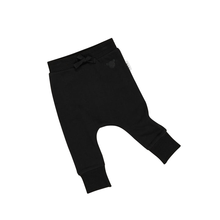 Huxbaby Fleece Drop Crotch Pant - Black