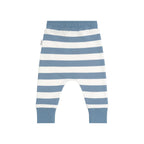 Furry Hux Stripe Drop Crotch Pant - Cornflower/Ecru