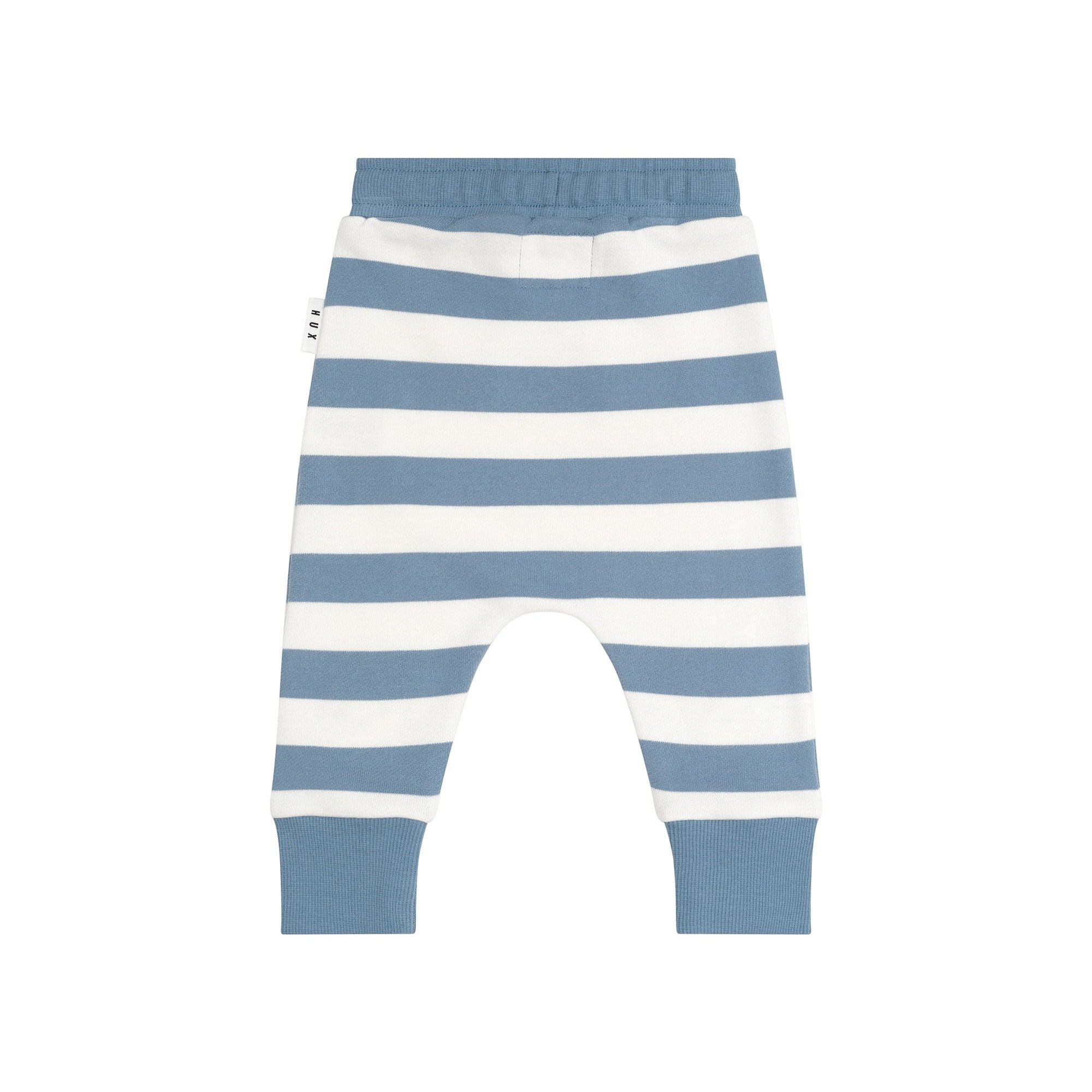 Huxbaby Furry Hux Stripe Drop Crotch Pant - Cornflower/Ecru
