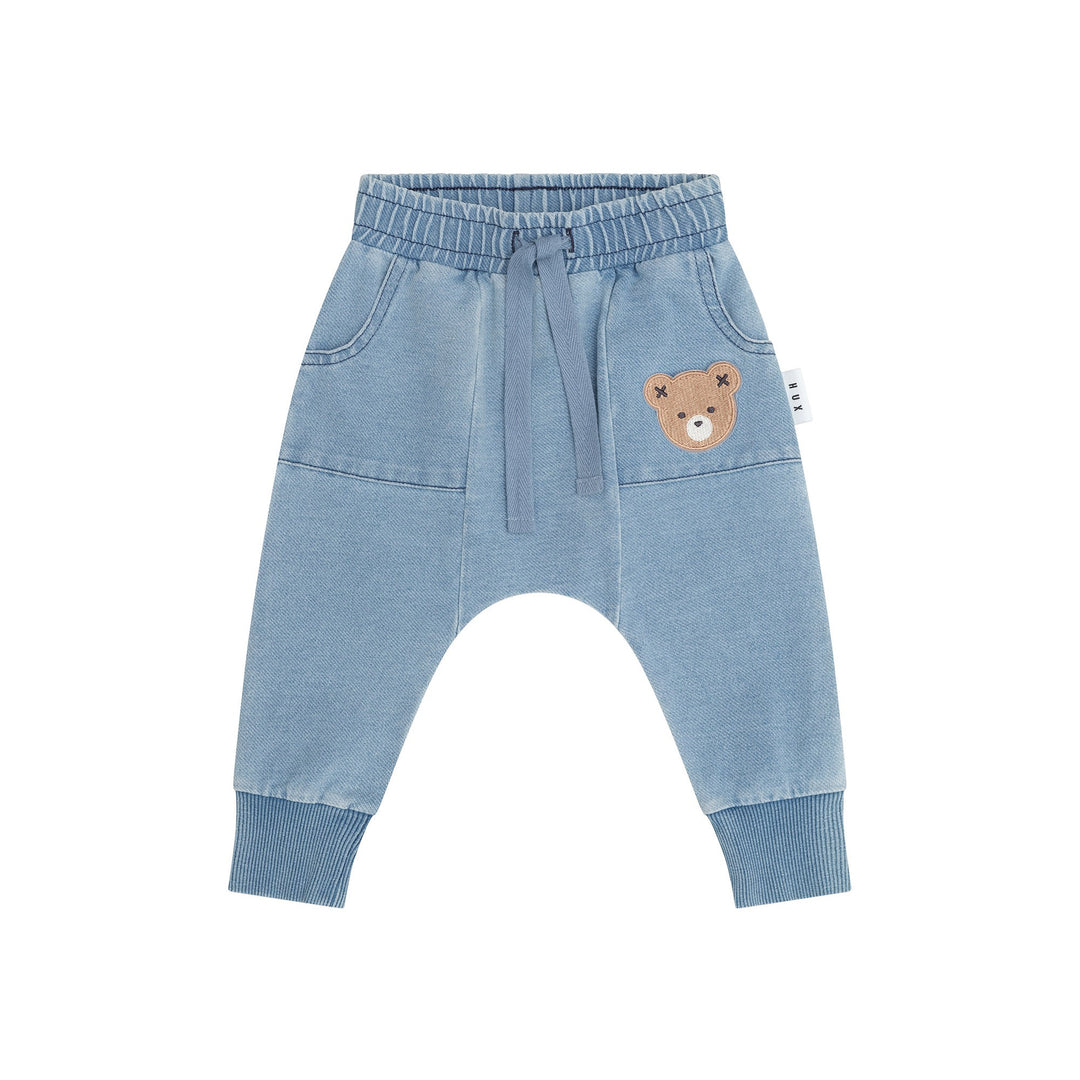 Huxbaby Huxbear Knit Denim Drop Crotch Pant - Denim