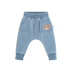 Huxbear Knit Denim Drop Crotch Pant - Denim