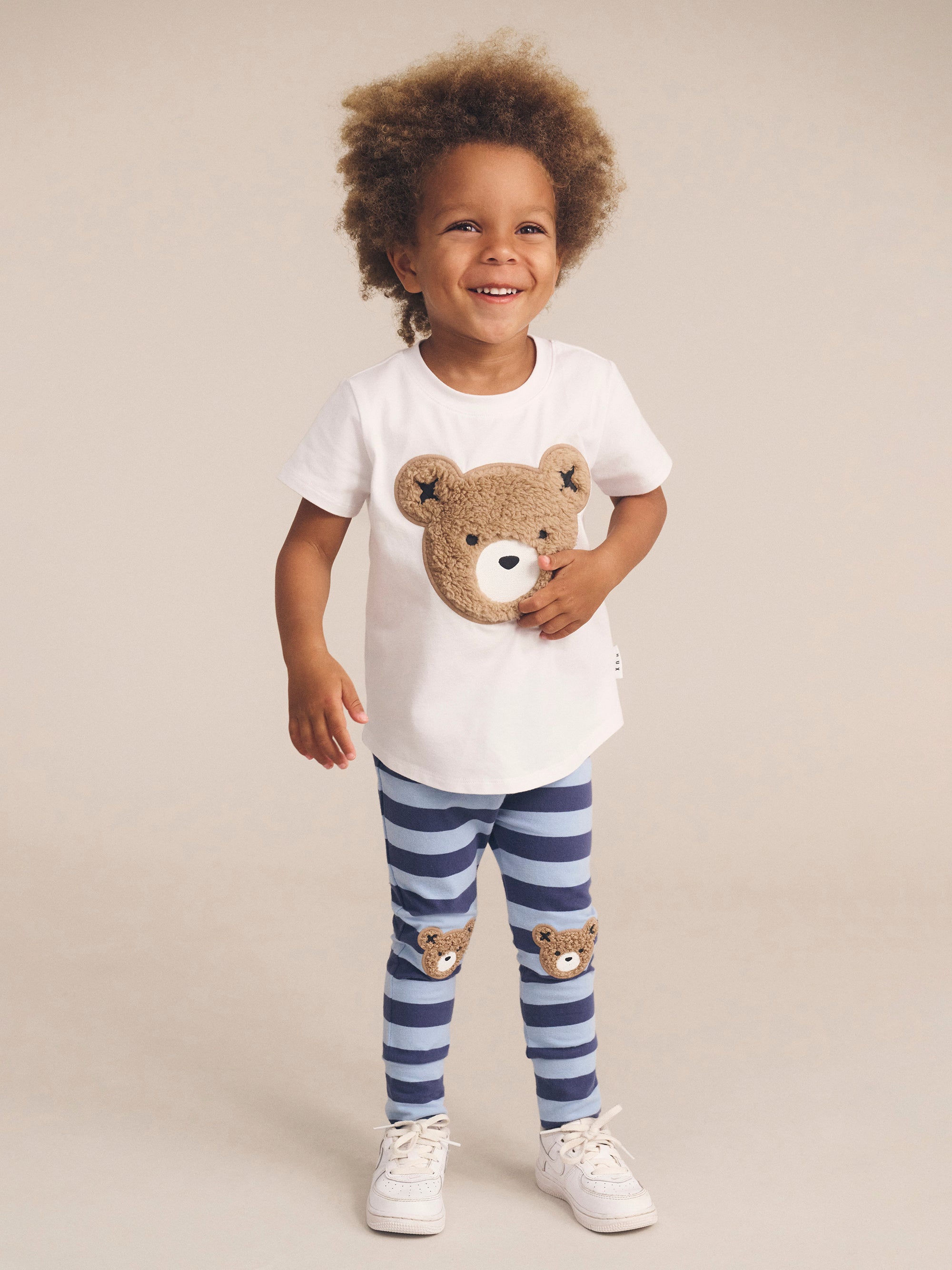 Huxbaby Furry Hux Bear Blue Stripe Legging