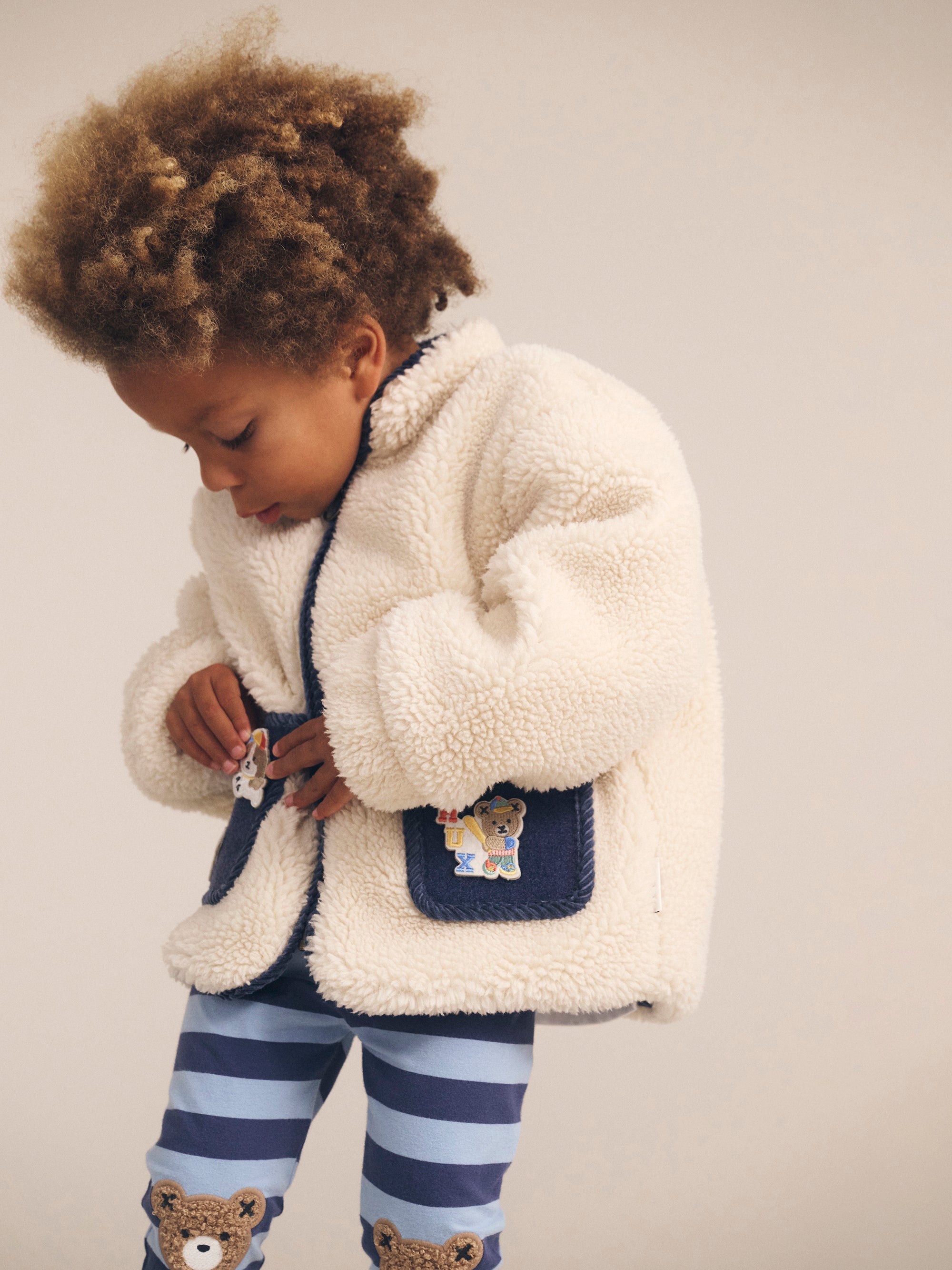 Huxbaby Furry Hux Bear Blue Stripe Legging