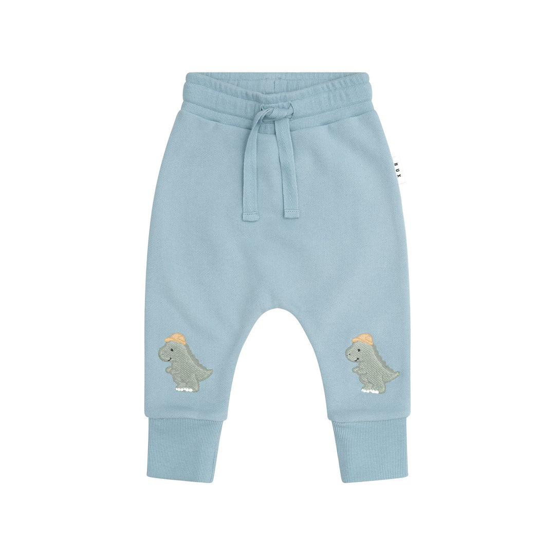 Huxbaby Construction Dino Drop Crotch Pant - Marine Blue