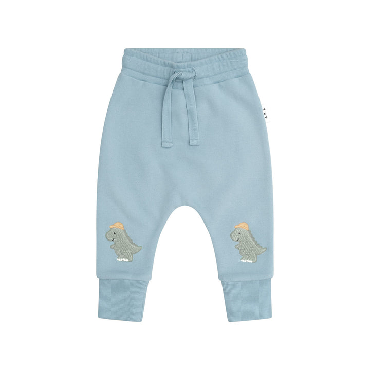 Huxbaby Construction Dino Drop Crotch Pant - Marine Blue