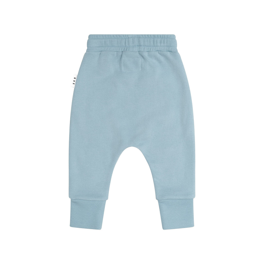 Huxbaby Construction Dino Drop Crotch Pant - Marine Blue